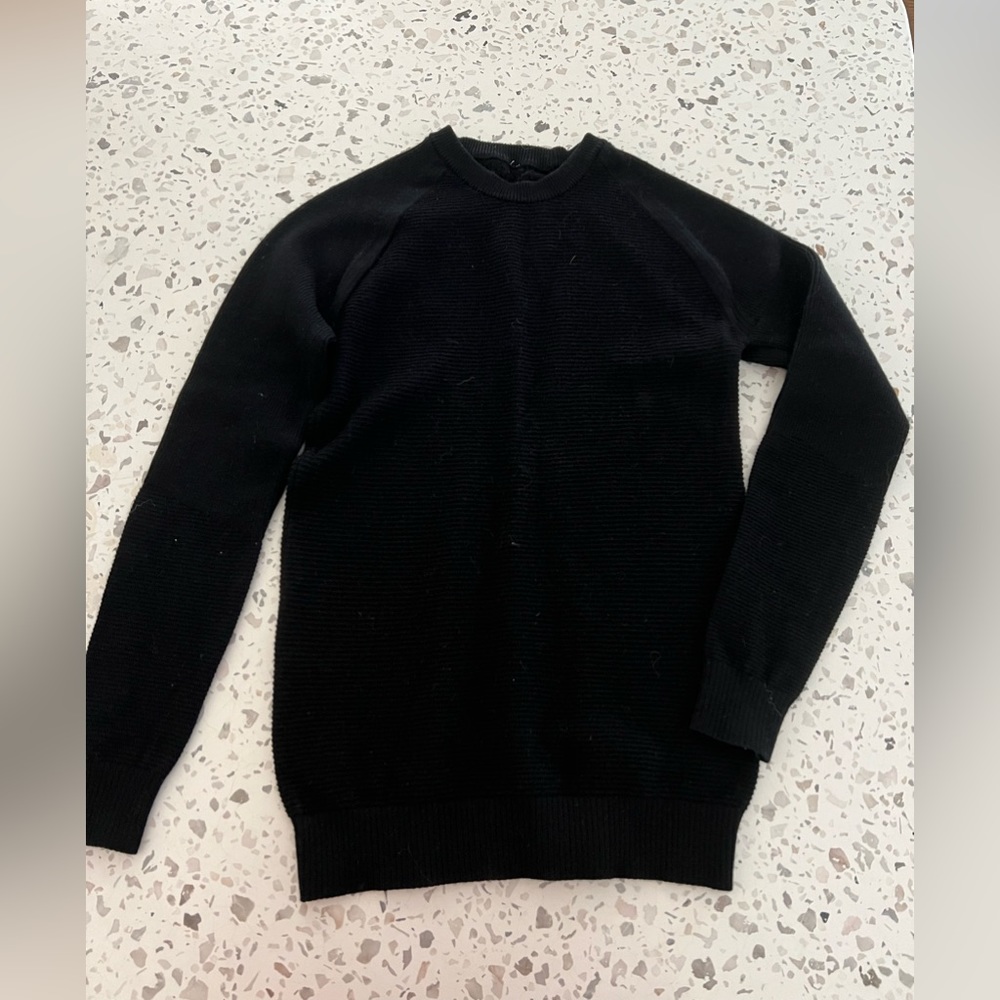 Lululemon thin Black ribbed sweater